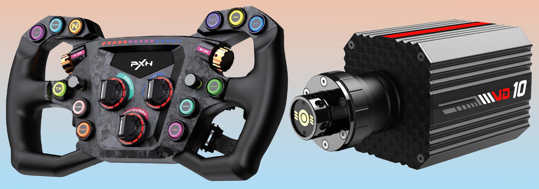 Zestaw PXN VD10 + kierownica W GTL – komplet do simracingu